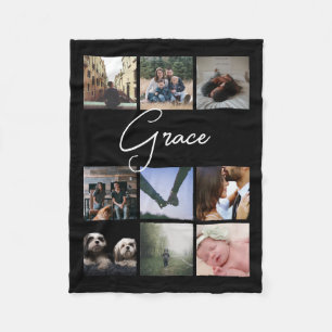 Cobertor De Velo Tipografia Personalizada Personalizada e Colagem d