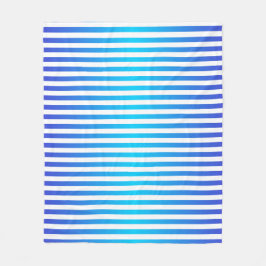 Cobertor De Velo Tiras de Ombre Azul Moderno