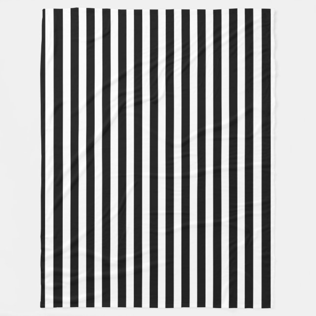 Cobertor De Velo Tiras doces brancas e pretas (Frente)