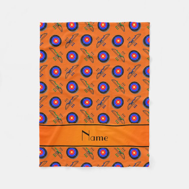Cobertor De Velo Tiro ao arco alaranjado conhecido personalizado (Frente)