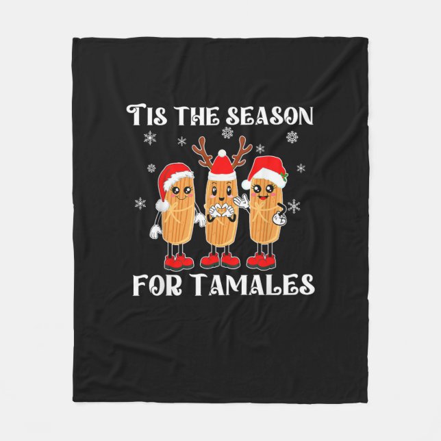 Cobertor De Velo Tis Season For Tamales Mexican Christmas Modern (Frente)