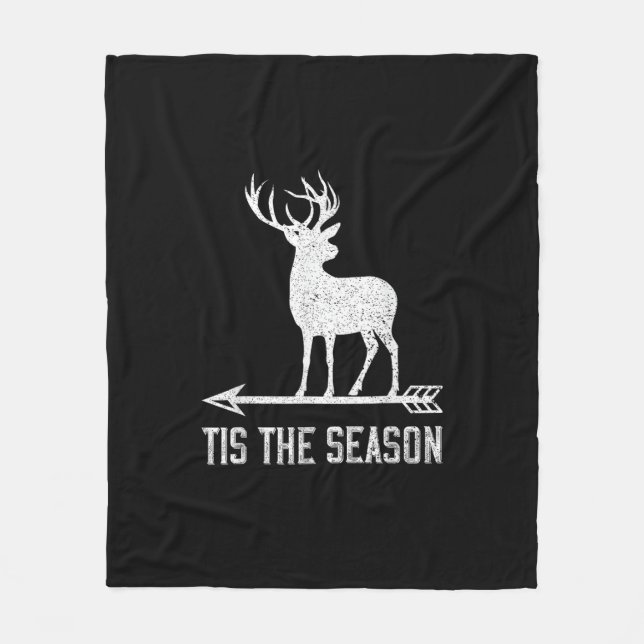 Cobertor De Velo Tis The Season Funny Deer Hunting (Frente)