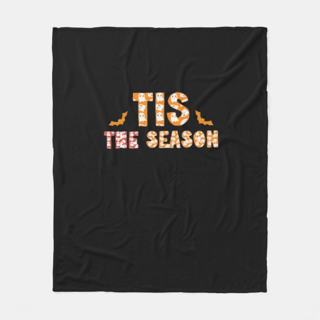 Cobertor De Velo Tis The Season Funny Halloween Design (Frente)