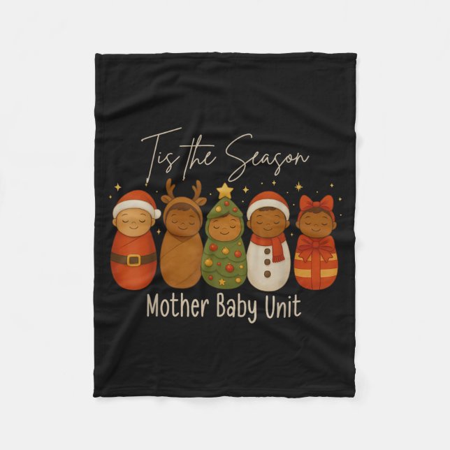 Cobertor De Velo Tis The Season Mother Baby Unit Stpartum Mbu Nurse (Frente)