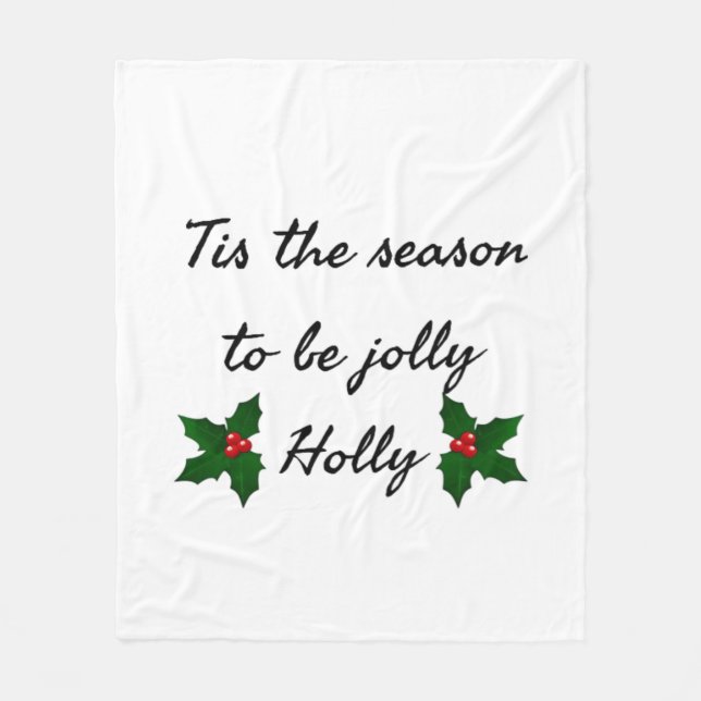 Cobertor De Velo Tis The Season To Be Holly  (Frente)