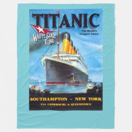 Cobertor De Velo Titanic Ocean Liner Poster
