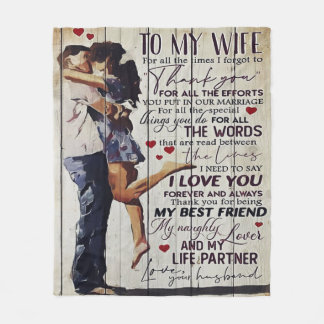 Cobertor De Velo To My Wife Present | Love Quotes Present |