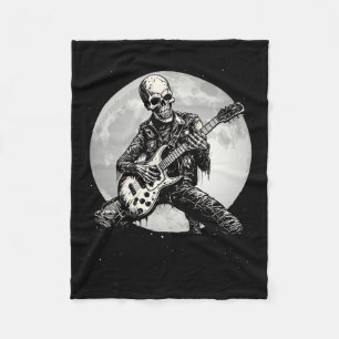 Cobertor De Velo Tocando Guitarra Pedra Música Rock Halloween Miúdo