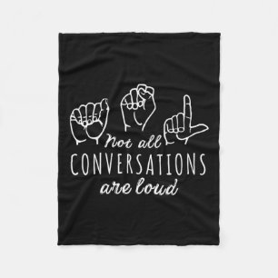 Cobertor De Velo Todas As Conversações São Altas, Asl American Sign