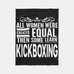 Cobertor De Velo Todas as Mulheres Aprendem Kickboxing Artes Marcia