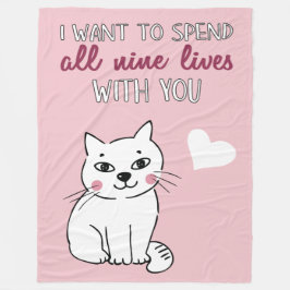 Cobertor De Velo Todas as nove vidas com vocês Dias de os namorados