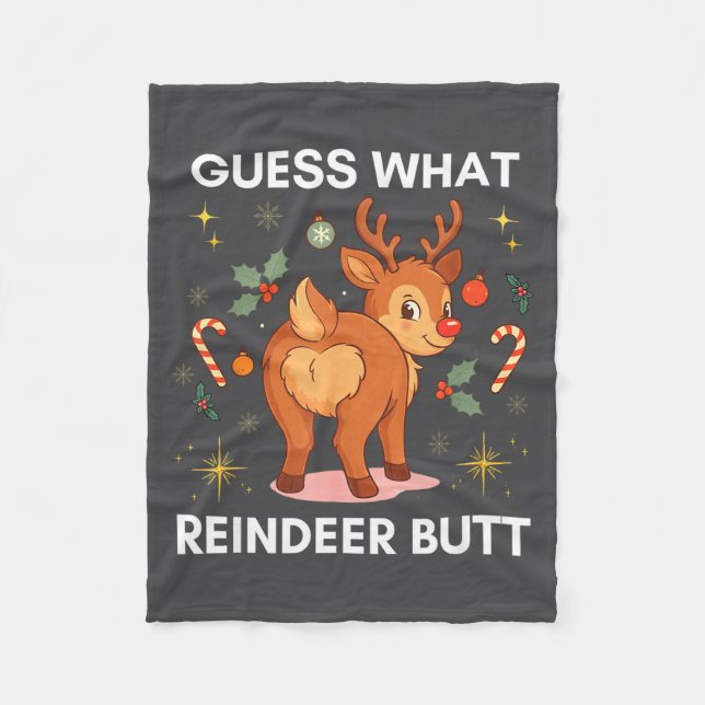 Cobertor De Velo Toddler Christmas Ugly Sweater Guess What Reindeer (Frente)