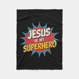 Cobertor De Velo Toddler Jesus É Meu Super Herói Cristão Deus Filho