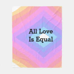 Cobertor De Velo Todo amor é igual mês do orgulho do arco-íris LGBT