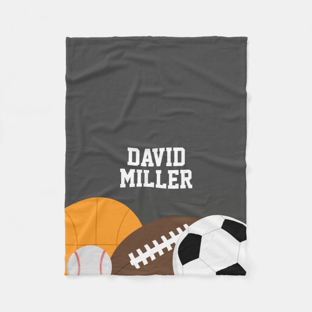 Cobertor De Velo Todos os Esportes em Estrelas (Frente)