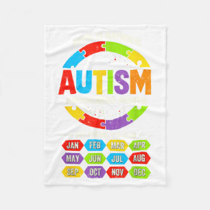 Cobertor De Velo Todos os Meses Conscientização do Autismo Apoio Au