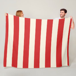 Cobertor De Velo Tofu Cream Postbox Red Stripes
