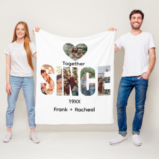 Cobertor De Velo Together Since – Custom Year & Couple Names Photo