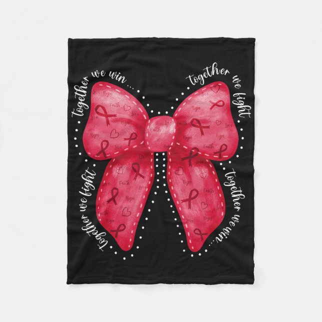 Cobertor De Velo Together We Fight Together We Win Blood Cancer Awa (Frente)