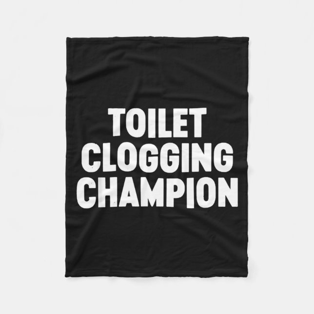 Cobertor De Velo Toilet Clogging Chamon Funny Award Dad Jokes  (Frente)