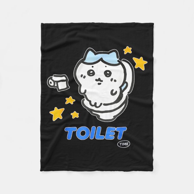 Cobertor De Velo Toilet Time Chikawa Meme Tee  (Frente)