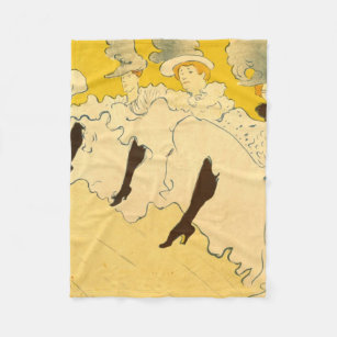 Cobertor De Velo Tolouse-Lautrec Dancing Girls Yellow Poster Art