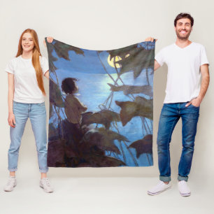 Cobertor De Velo Tom Assistindo a Lua, Jessie Willcox Smith