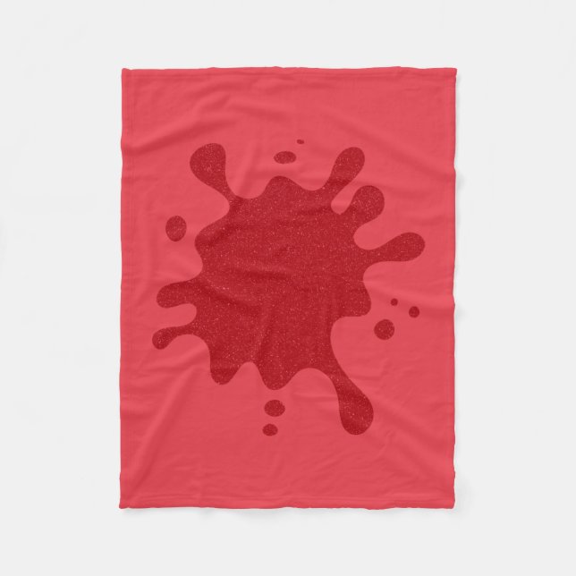Cobertor De Velo Tomate Red Customizable Dripe Fleece Blanket (Frente)