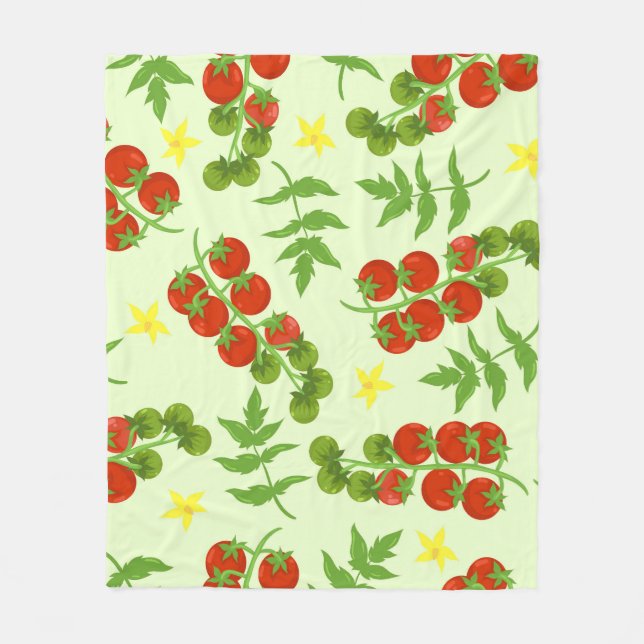 Cobertor De Velo Tomate Tango: Impressão de vegetais venenosos (Frente)