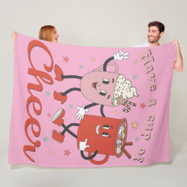 Cobertor De Velo Tome Uma Xícara De Feliz Natal Rosa