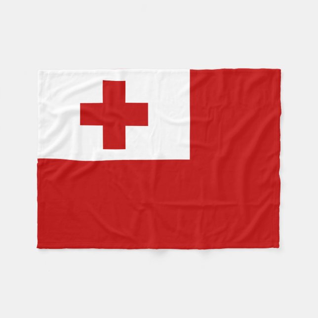 Cobertor De Velo Tonga Island Flag Red Cross (Frente (Horizontal))