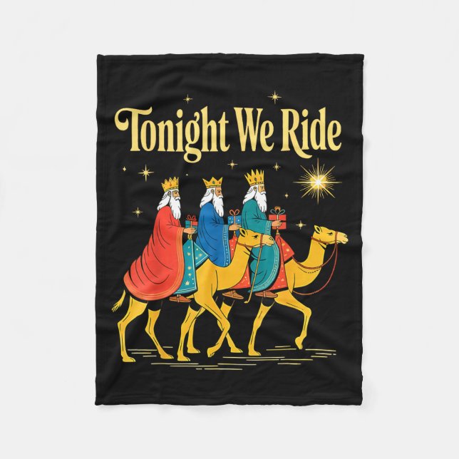 Cobertor De Velo Tonight We Ride Christmas, 3 Wise Men, Christian C (Frente)