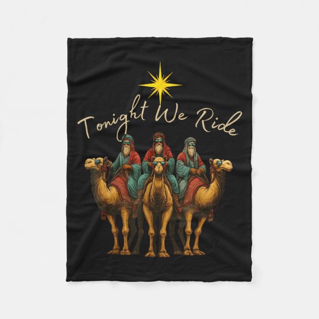 Cobertor De Velo Tonight We Ride Three Wise Men Christmas Nativity  (Frente)