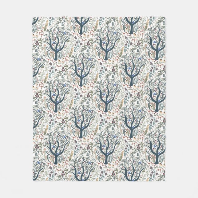 Cobertor De Velo Tons da Floresta de Arte Folical Whimsical (Frente)