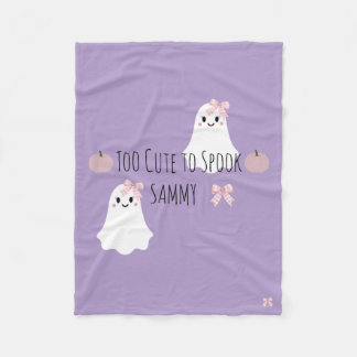 Cobertor De Velo Too Cute Halloween perzonalized Baby Blanket
