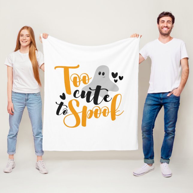 Cobertor De Velo Too Cute To Spook Ghost Halloween Funny Hoodie (In Situ)