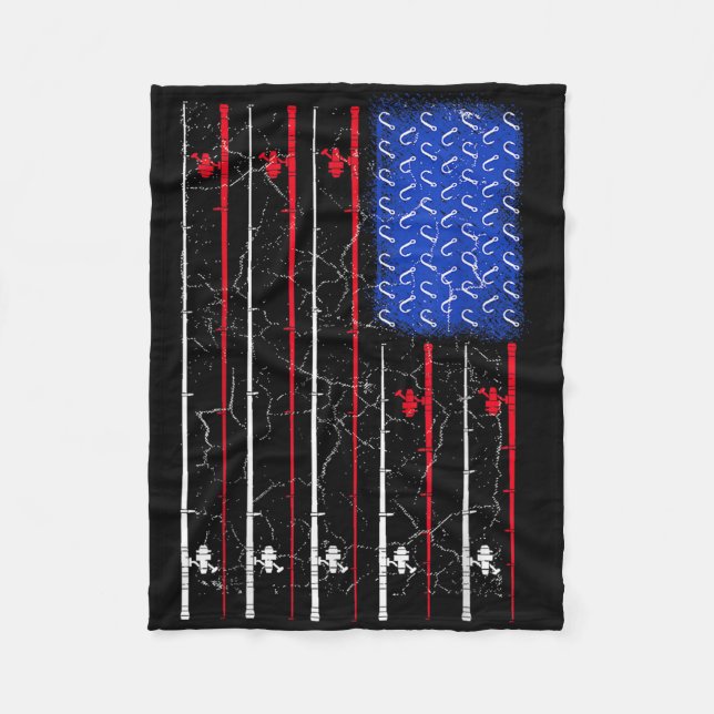 Cobertor De Velo Top de vara de pesca da bandeira dos EUA americano (Frente)