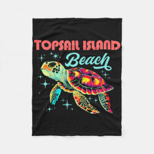 Cobertor De Velo Topail Island Beach Nc Artístico Sea Turtle Retro