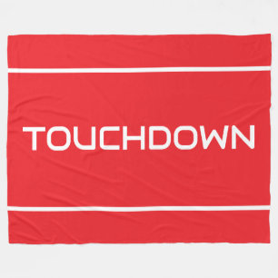 Cobertor De Velo Toque Esportivo Moderno TOUCHDOWN Listras em Verme