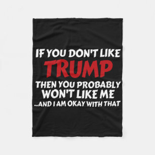 Cobertor De Velo Toque Trump Se Você Não Gosta de Trump