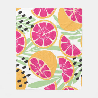 Cobertor De Velo Toranjas e Folhas: Vintagem Tropical