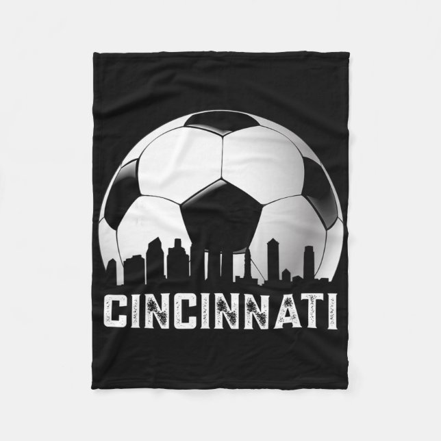 Cobertor De Velo Torcedores de Futebol de Cincinnati Distressed Vin (Frente)