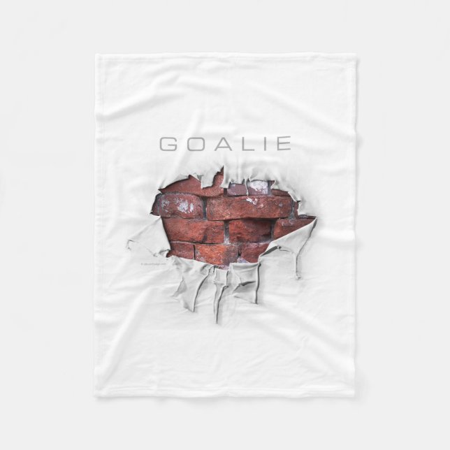 Cobertor De Velo Torn Brick Wall Goalie (Hockey) (Frente)
