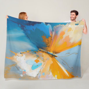 Cobertor De Velo Tornando-se Luz – Borboleta Abstrata em Movimento