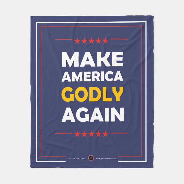 Cobertor De Velo Torne a América Deus de novo (Frente)