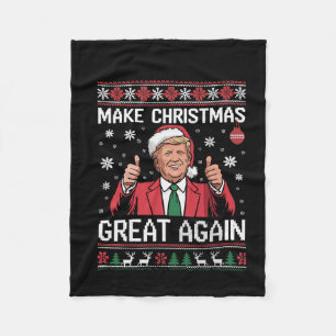 Cobertor De Velo Torne o Natal Grande Novamente Trump Pijamas Feio