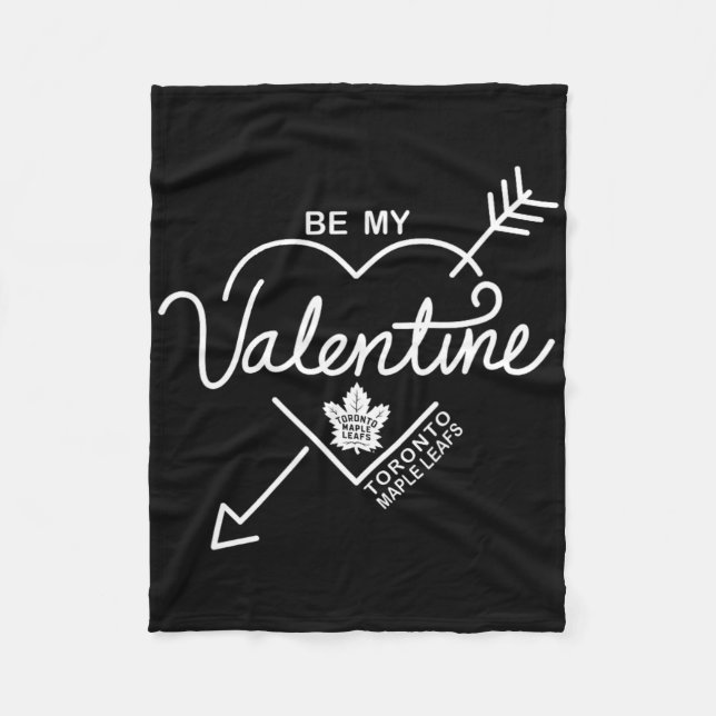 Cobertor De Velo Toronto Maple Leafs Be My Valentine Azul Oficial (Frente)