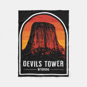 Cobertor De Velo Torre do Diabo Monumentos Nacionais Retro Wyoming