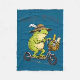 Cobertor De Velo Torta do dia feliz 3.14 scooter de sapo engraçado
