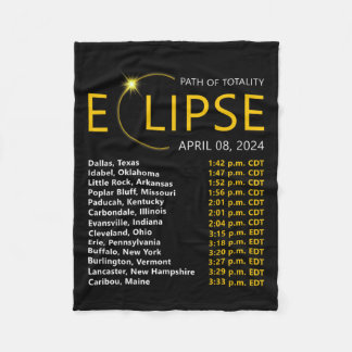 Cobertor De Velo Total do Eclipse Solar Apirl 08 2024 Mapa Eclipse